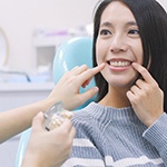 Woman at dental consultation 