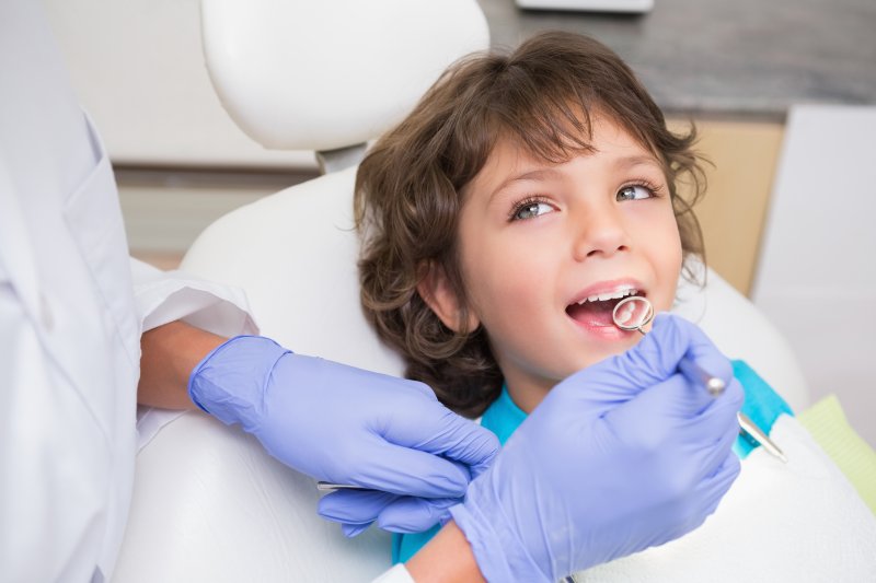 Child at dentist